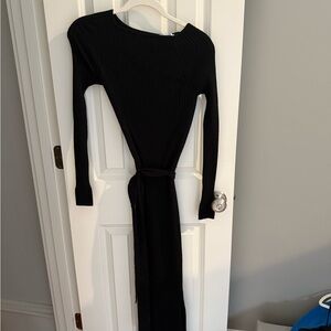 Mango Black Long Sleeve Dress